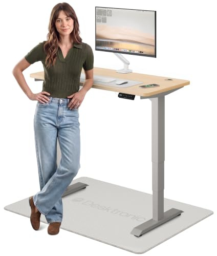 Desktronic höj- och sänkbart skrivbord 120 x 60 cm – Dubbelmotorsdriven – Stabilt stående bord – Slitstark arbetsyta – Pekskärm fjärrkontroll stående skrivbord