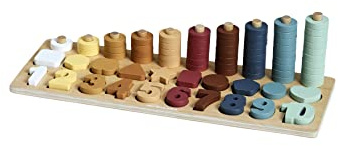 VERTBAUDET Planche de comptage et dénombrage en Bois Beige TU