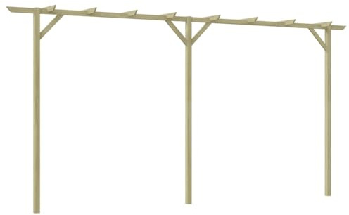 ARKEM Gartenpergola 400x40x205 cm Holz TerrassenüBerdachung Pergola Bausatz Anbau Pavillon Terrassen-Pergola