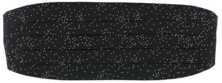 Trafalgar Men's Mystere Metallic Star Light Cummerbund, Black