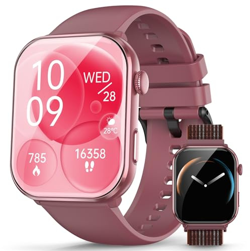 Blackview smartwatch Femmes Hommes, écran AMOLED Toujours allumé, Montre Fitness avec Fonction téléphone, Passer/recevoir des appels, 100+Modes Sport, fréquence Cardiaque, Moniteur de Sommeil