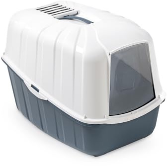 Pet's Market Toilette Lettiera Chiusa Komoda per Igiene Gatti con Porta Basculante Paletta e Filtro al Carbone colori assortiti Alta Qualità 54X39X40H