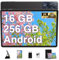 Tablet Android Octa-Core 11 Pulgadas, 16GB RAM + 256GB ROM (1 to TF) | 5G + 2.4G WiFi | 8600mAh | 13MP + 5MP, Tablet táctil con funda protectora, teclado y ratón - Negro
