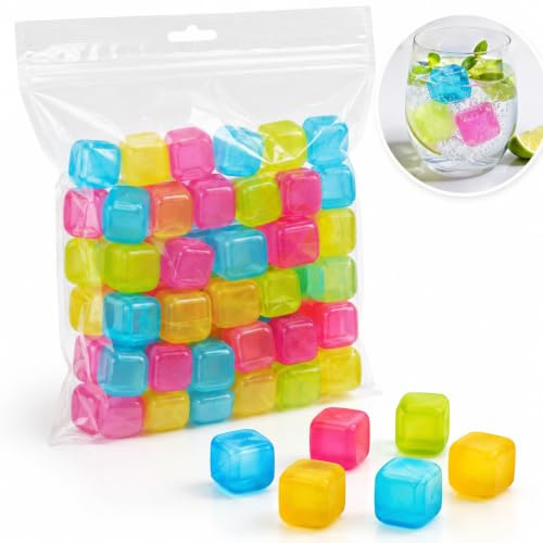MAR 60 Reusable Ice Cubes for Drinks – Food-Grade Plastic Chilling Cubes