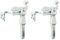Alberts 410896 Torfeststeller | zum Einbetonieren | Höhe 168 mm | Tiefe 52 mm | 2er Set