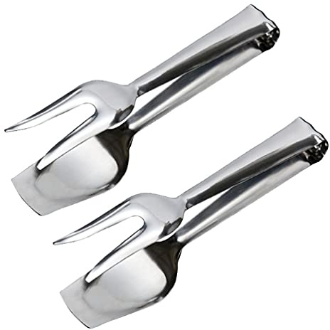 Yardwe Pinze Da Cucina in Acciaio Inox 8 Pollici Clip Per Alimenti Per Buffet E Servizio Pane Insalate Pasta Frutta Grigliate