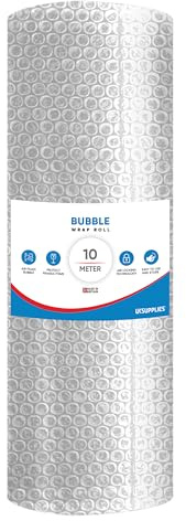 UK SUPPLIES LIMITED Clear Eco-Friendly Bubble Wrap Roll (Pick Any Size 300MM to 1000MM) Lightweight Packing Wrap for Shipping, Moving House & Storage, Protective Air Bubble Packaging, 500MM x 10M