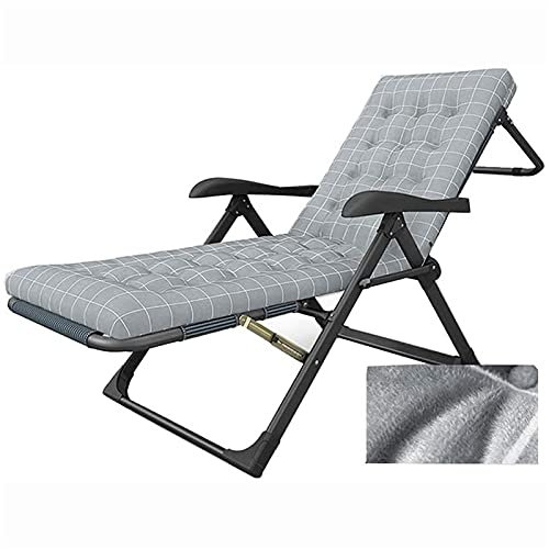Zero Gravity Liegestuhl, Garten-Relax-Sessel, übergroße Chaiselongue, faltbar, neigbar, verstellbar, for den Außenbereich, Strand, Büro, Garten, Chaiselongue mit Kissen