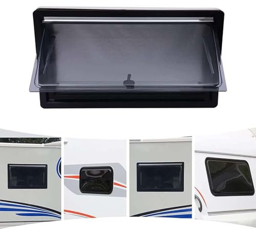 ZYJIX Motorhome Window Caravan Roof Vent RV External Push Window Caravan Window With Integrated Roller Blind And Fly Screen For Caravans(Size:600x450mm)