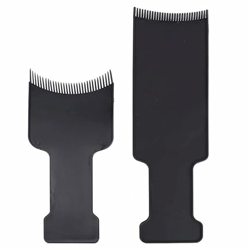 2PCS Hair Dye Board Highlighting Board with Teeth Flat Top Comb Hair Dye Kit for Hair Dye Salon Home Multicolor Hair Coloring