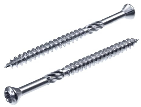 SECCARO Tornillo de terrazas de acero inoxidable A2, cabeza decorativa, 4 x 60 mm, tornillo para madera con punta de corte y muesca de corte, 200 unidades