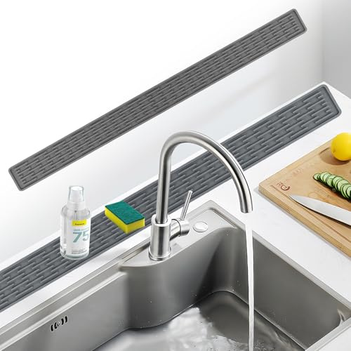 Tappetino Multifunzionale Silicone Lavello Cucina per Rubinetto Paraschizzi, Protezione Piano Lavoro per Ristorante