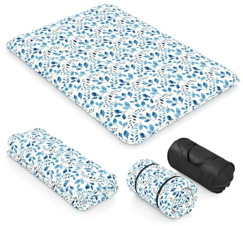 GIANTEX Materasso da pavimento 140 x 200 cm - Futon giapponese - Tappeto tatami pieghevole e portatile - Con borsa da trasporto e fodera rimovibile