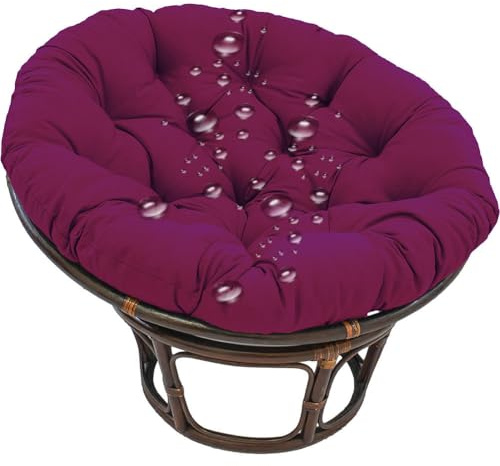 Genérico Cojín para Silla de Columpio Acolchado con Forma de Huevo Redondo cómodo para Exteriores jardín 120 x 120 cm