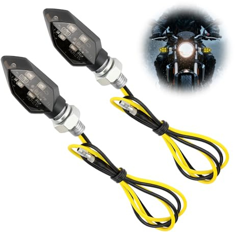 NUDVMUCH 2PC Mini Clignotant LED Adapté Aux Motos 12V, Indicateurs de Moto LED, Mini Indicateurs pour Moto, Étanches, Universels pour Mot, Voitures à Pédales, Cruiser, Off-Road