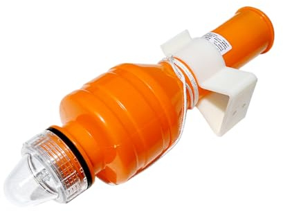 LED per salvagente - Torcia a corpo esteso, esca di segnale lampeggiante bianca, frequenza di flash 50-70 volte/minuto > intensità 2cd per contatto con acqua di mare | Longevità Temperatura di la