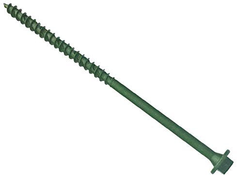 ForgeFast Tornillos de fijación para madera | 7,0 x 200 mm | Verde | Tubo 50