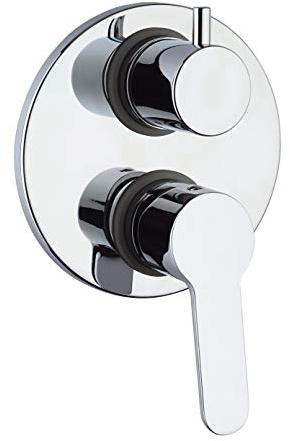 Paini - GIADA 691 Rubinetto Miscelatore Monocomando per Doccia da Incasso con deviatore rotativo 2 uscite, Bagno, Cromato, Design moderno, interamente prodotto e lavorato in Italia