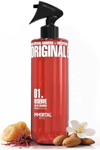 Immortal NYC Reserve 01, After Shave Spray Body/Face Men's Cologne, 17 oz, Exclusive Barbers, Softens Skin, Refreshes, Disinfects and Relieves Face and Skin, Moisturizing Formula After Shaving