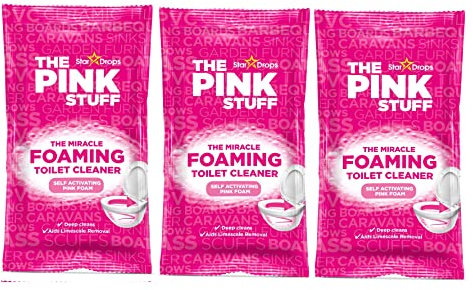 The Pink Stuff - The Miracle Foaming Toilet Bowl Cleaner Limescale Remover Powder - 3 Sachets