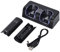 Wii U-Ladedock-Controller-Akku Dual-Ladedock Abs Remote-Akkuladegerät mit Netzkabel Stabiles Tragbares Dual-Ladestations-Dock für Wii-Spiel-Fernbedienungsakku (Schwarz)