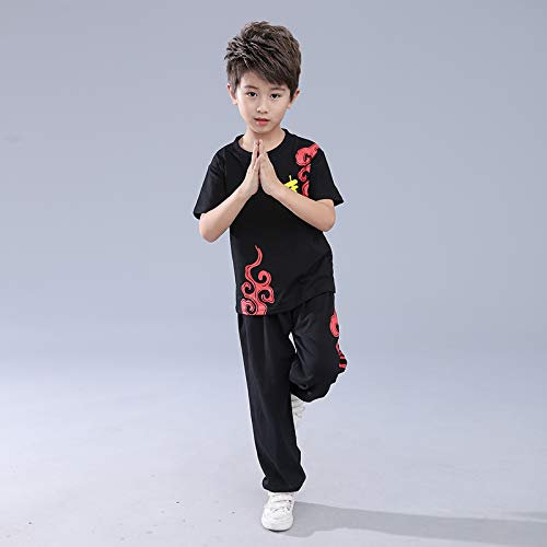 Tai Chi Kleidung Damen, Herren Tai Chi Anzug Kinder Kung Fu Anzug Kampfsport Uniformen Kampfsport Kleidung Langarm Tai Chi Kleidung,E-160cm (E 130) (A 160)
