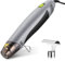 WORKPRO Mini Heißluftpistole, 400W Heißluftföhn, Tragbare Heißluftpistole mit Reflektordüse & klappbarem Ständer, 2 Temperatureinstellungen 300℃/500℃, Für Handwerk, Schrumpffolie, 23 x 4,5 cm