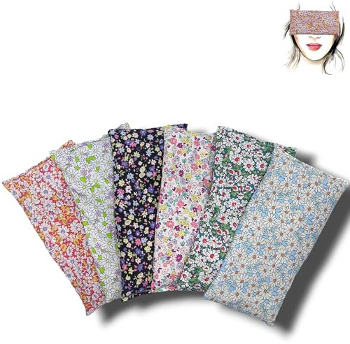 Augenkissen yoga Pack 6- Gänseblümchen | Lavendel Samen und Reis | Yoga, Meditation, Entspannung, für Ihre Augen ..