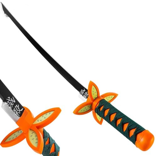 Loocaa Animes Sword - Stocking Fillers Bamboo Sword Gifts for Kids Teenager Boy Cosplay Sword Christmas Halloween Party Anime Tanjiro - Size 76 cm For Child (Kochou Shinobu)