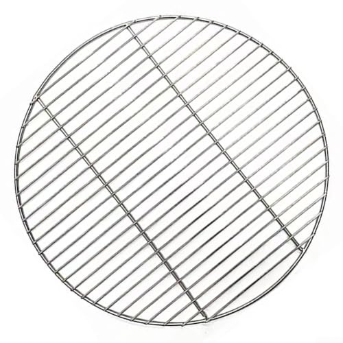 PETSTIBLE Rejilla redonda de acero inoxidable, rejilla redonda de acero inoxidable, bandeja de parrilla adecuada para hornear parrilla de carbón (40 cm)