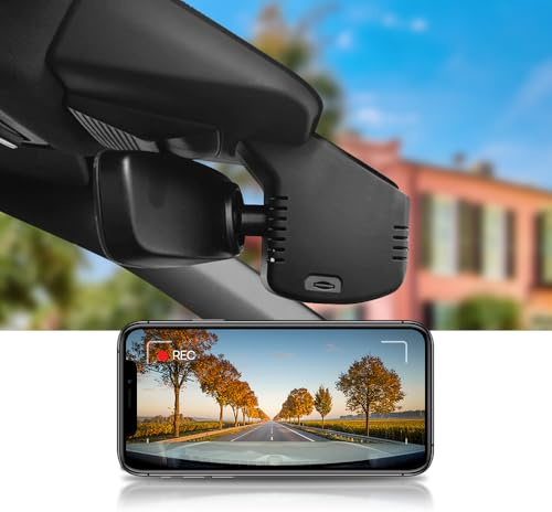 Fitcamx Dash Cam Lämplig för Volkswagen Tiguan MK3 2024 2025 (HD2-6766), OEM Bilkamera 4K 2160P UHD Video WiFi, G-sensor, Loop-inspelning, Night Vision, WDR Dash-kamera, Plug&Play, 64GB kort