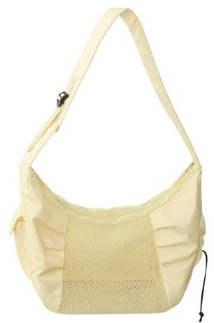 Caja de transporte para gatos | Bolso bandolera grande con cremallera en la parte superior, caja de transporte portátil para gatos con red de ventilación, para senderismo, viajes por carretera, perros