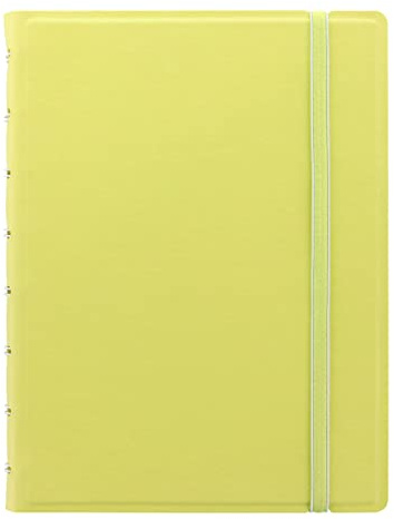 Filofax Påfyllningsbar anteckningsbok, A5-storlek, klassisk pastellsamling, prickat papper, 21 cm x 14,6 cm, citron (B115082U)