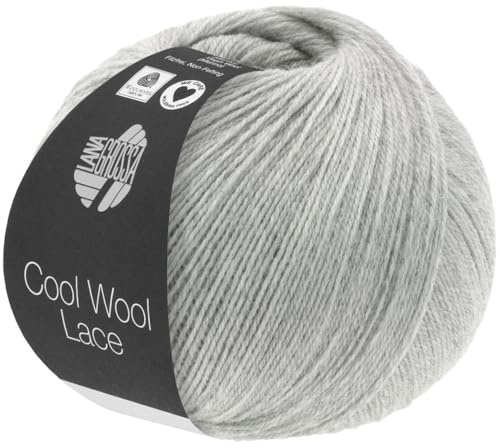 LANA GROSSA Cool Wool Lace | Extrafeine Merinowolle waschmaschinenfest und filzfrei | Handstrickgarn aus 100% Schurwolle (Merino) | 50g Wolle zum Stricken & Häkeln | 400m Garn FB 27