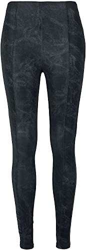 Urban Classics Ladies Washed Faux Leather Pants Black M
