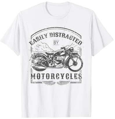 Easily Distracted By Motorcycles Vintage Motorcycle biker T-Shirt
