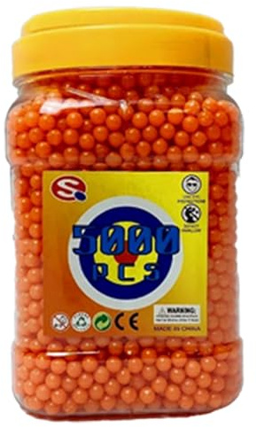 PEBBLE HUG 5000 BB Pellets 6mm 0.12 Bullets, Ammo for Accurate, Plastic BBS, Plastic Pallets, Plastic Bullets for Pellet Guns, Air Rifles, Standard Grade Airsoft, Smooth Polished,