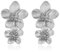 Aidenn Blumen Ohrringe Silber, Blume Tropfen Ohrringe Boho Statement Silver Flower Earrings Hypoallergene Modeschmuck für Damen