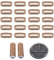 DIVINA VITAE 50 Stück Echthaar Extensions Clip U Form Metall Silikon Perücken Clip Braun Haarclips 6 Zähne Haarverlängerung Clips mit 50 Nähnadeln und 2 Rollen Draht für Frauen Perücken