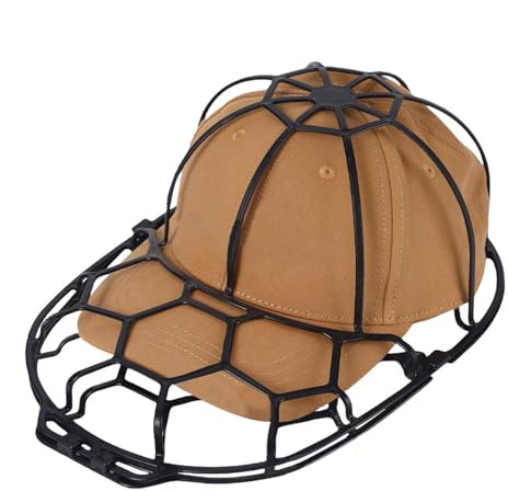 Hut-Waschkäfig, Baseballkappen-Waschkäfig für Waschmaschine, Hutwaschmaschine, Hutwaschhalter, für Hutform, Schwarz, Schwarz