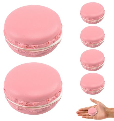 CNAFGBGG 6pcs Faux Macarons 2x2x1 Pouces Macarons PU artificiels Faux Desserts de Faux gâteau Doux et Confortable pour Un Jeu de Simulation, décorations, Photographie, Style 1