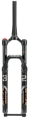 HESHUWEN Fjädergaffel cykel luftgaffel 26 27,5 29 MTB fjädergaffel 1–1/8 tum konisk/rakt rör cykel gaffel med plug-in cykel del cykel fjädergaffel (avsmalnande 26)