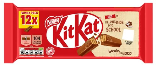 KitKat 2 Finger Milk Chocolate Biscuit Bar Multipack – Chocolate Wafer Biscuit Bars 12 x 20.7g