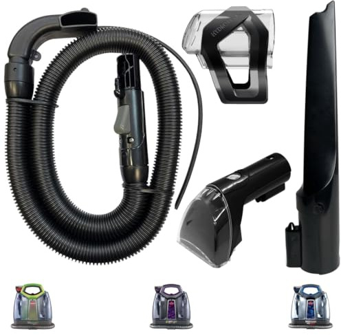 (Upgraded 2025) Flexible Replacement Hose with 3 Tough Stain Brush, Crevice & Self-Cleaning Tool for Bissell Little Green Carpet Cleaners, Fits Models 2694, 2513, 5207, 4720M Series & More
