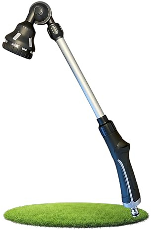 rainfactory Gießstab für Garten-Schläuche | 7 Sprühmodi | Langlebiges Aluminium mit Metall BSP-Adapter - Präzise Bewässerung für Blumen & Beete | Comfort-Multibrause