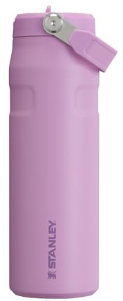 Stanley 1913 Iceflow Flip Straw Vattenflaska Med Sugrör 0.7L - Lilac | 10 Timmar Kall - 3 Dagar Iskall - Rostfritt Stål - BPA-Fri - Läckagesäker - Tål Maskindisk