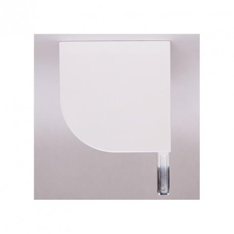 Console volet roulant rénovation 1/4 de rond, coloris Blanc - Droit - Section coffre - 150mm