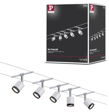 Paulmann 3981 Sistema cavo TubeLED 5x4W Bianco/Nero/Cromo 230/12V plastica