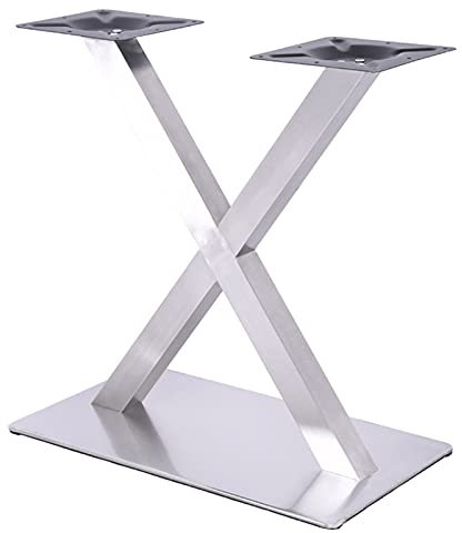 RainWeel Tischbeine, Tischkufen Metall Schwarz X-Form 70cm Möbelfüße 2 Stück Industrie Tischgestell für Bistrotisch Wohnzimmer Arbeitszimmer Esstisch Schreibtisch Couchtisch Bank