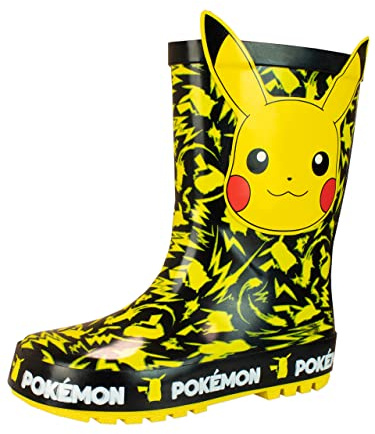 Pokémon Stivali di Gomma per Ragazzi Pikachu Giallo 32